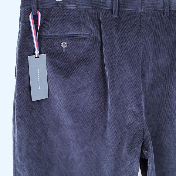 Tommy Hilfiger Men's Solid Navy Corduroy Cotton Modern-Fit Pants Size 40x32 - Picture 4 of 5